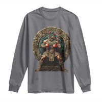 Boxing Mexico Long Sleeve Shirt Aztec Warrior Mexican Dad Gifts