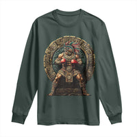 Boxing Mexico Long Sleeve Shirt Aztec Warrior Mexican Dad Gifts