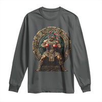 Boxing Mexico Long Sleeve Shirt Aztec Warrior Mexican Dad Gifts