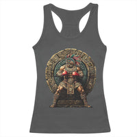 Boxing Mexico Racerback Tank Top Aztec Warrior Mexican Dad Gifts