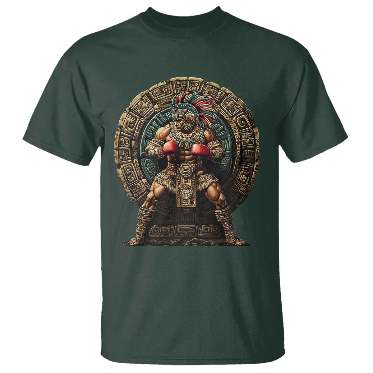 Boxing Mexico T Shirt Aztec Warrior Mexican Dad Gifts