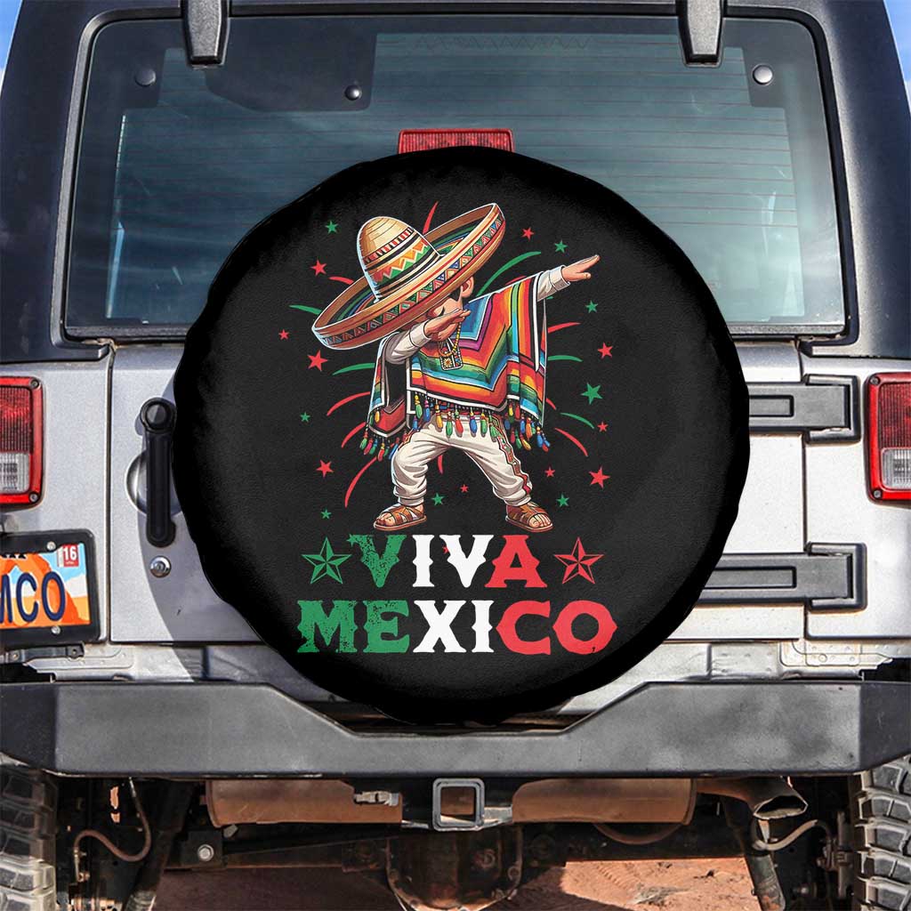 Mexican Boy Dabbing Spare Tire Cover Poncho Cinco de Mayo Flag Viva Mexico