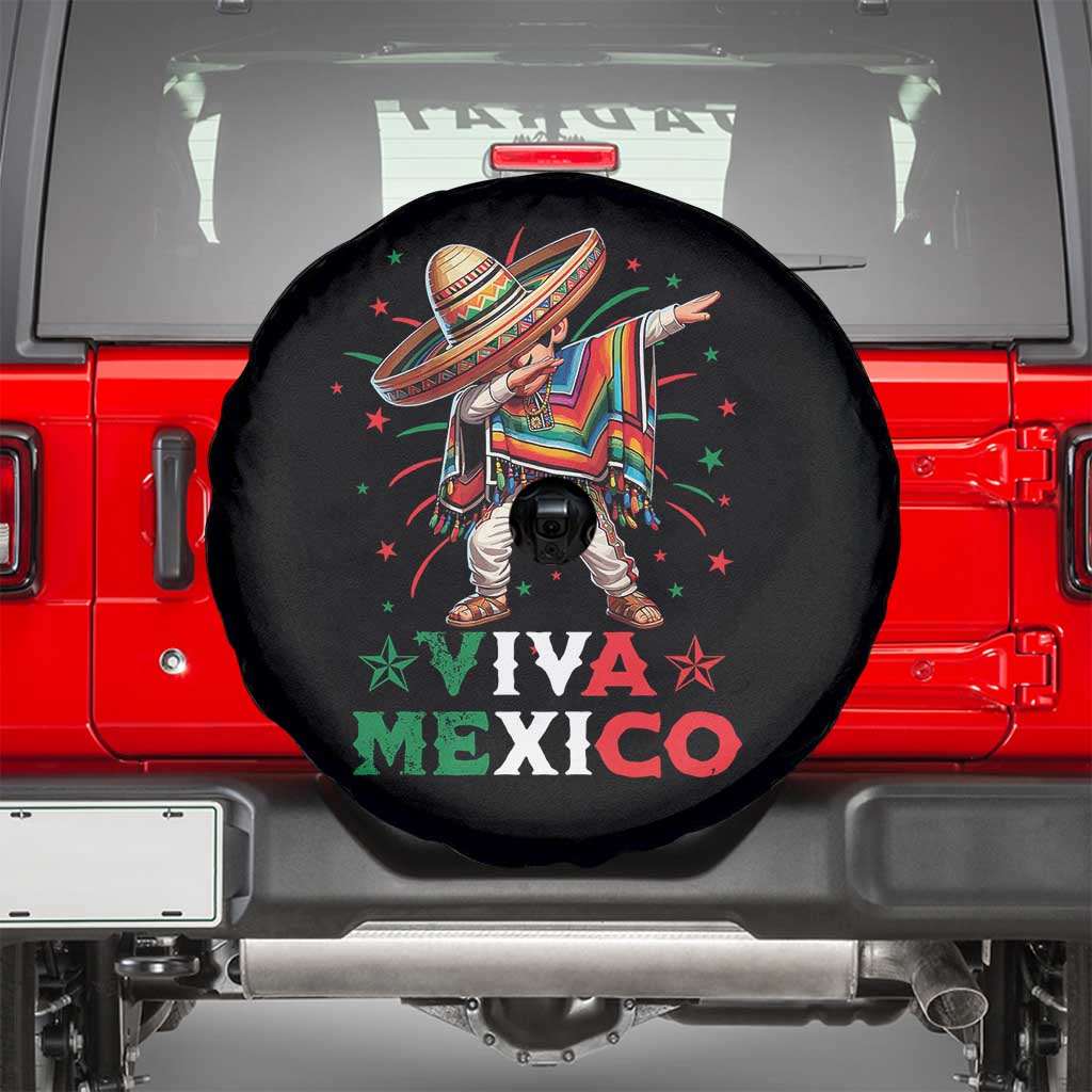 Mexican Boy Dabbing Spare Tire Cover Poncho Cinco de Mayo Flag Viva Mexico