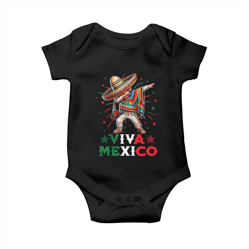 Mexican Boy Dabbing Baby Onesie Poncho Cinco de Mayo Flag Viva Mexico