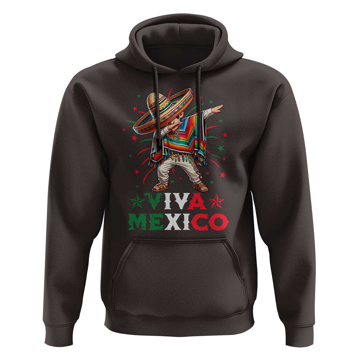 Mexican Boy Dabbing Hoodie Poncho Cinco de Mayo Flag Viva Mexico