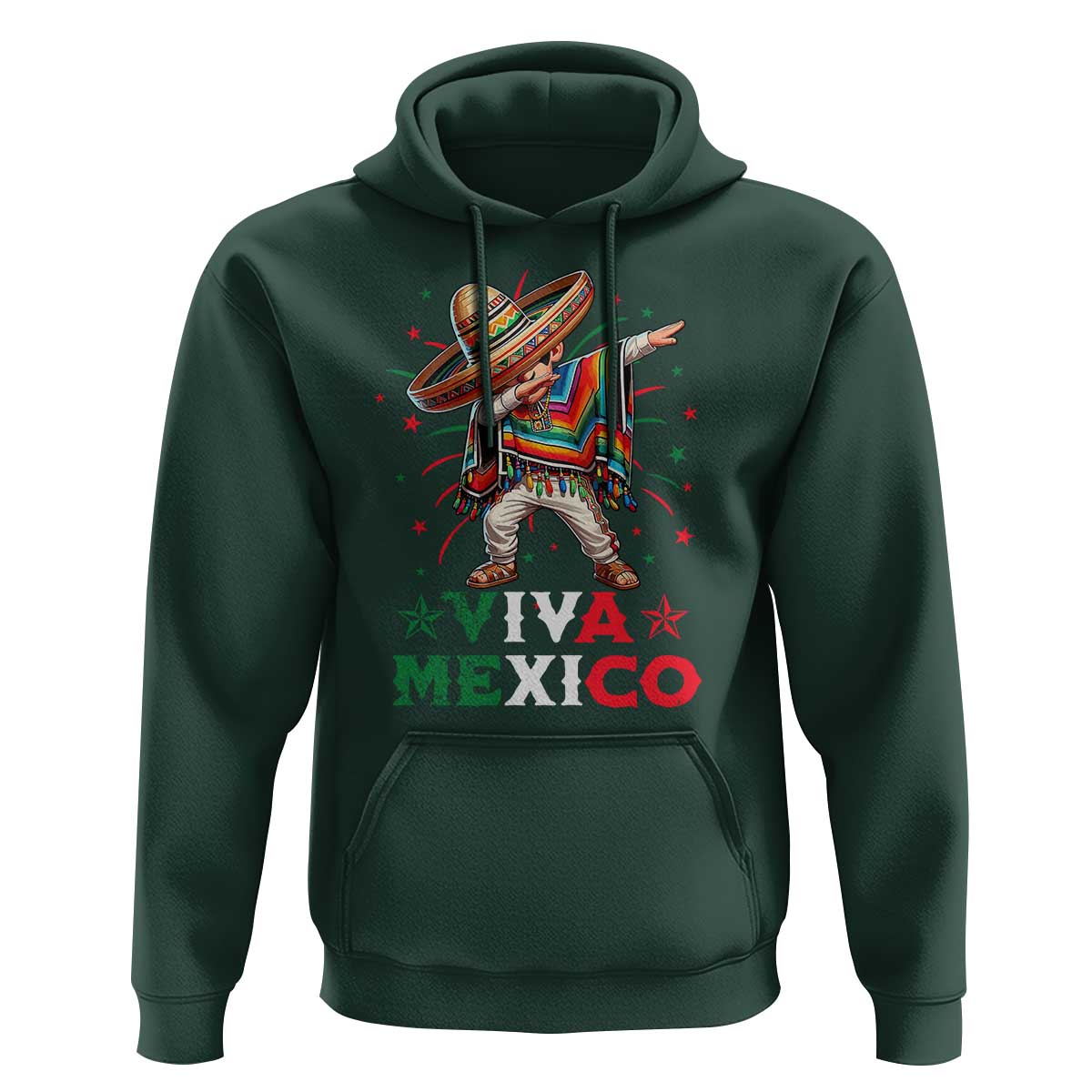 Mexican Boy Dabbing Hoodie Poncho Cinco de Mayo Flag Viva Mexico