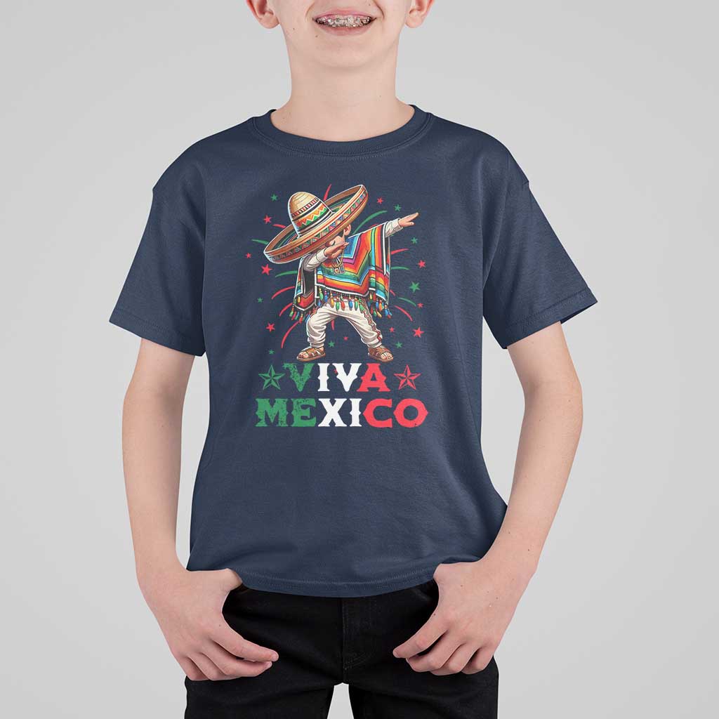 Mexican Boy Dabbing T Shirt For Kid Poncho Cinco de Mayo Flag Viva Mexico