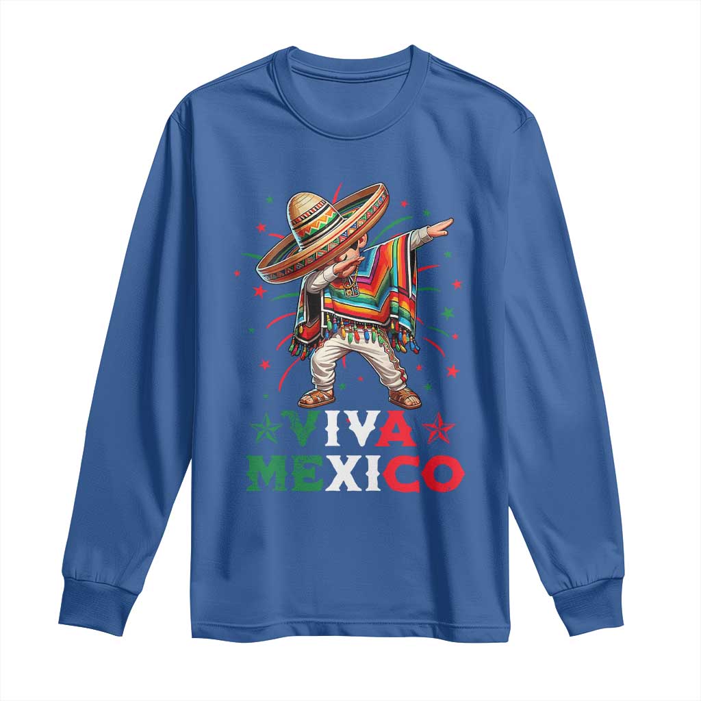 Mexican Boy Dabbing Long Sleeve Shirt Poncho Cinco de Mayo Flag Viva Mexico