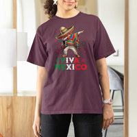 Mexican Boy Dabbing T Shirt For Women Poncho Cinco de Mayo Flag Viva Mexico