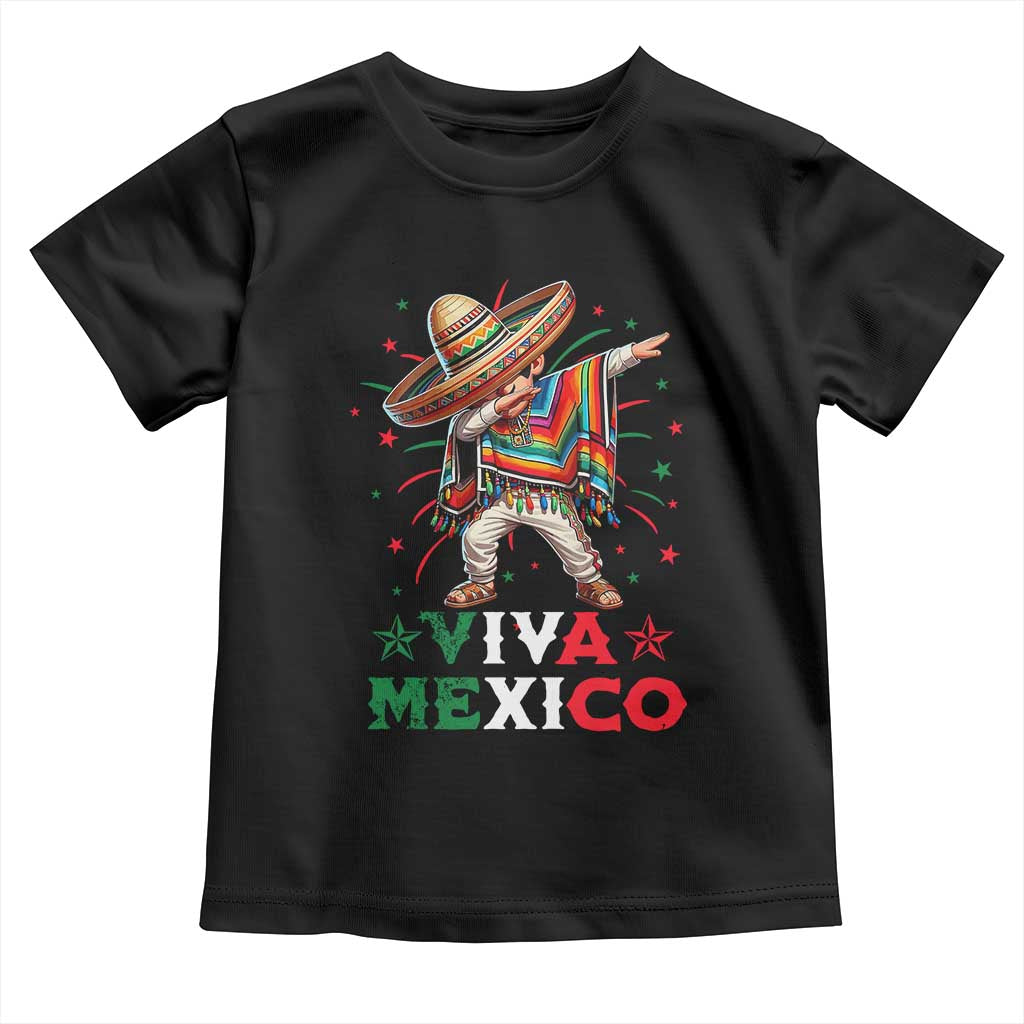 Mexican Boy Dabbing Toddler T Shirt Poncho Cinco de Mayo Flag Viva Mexico