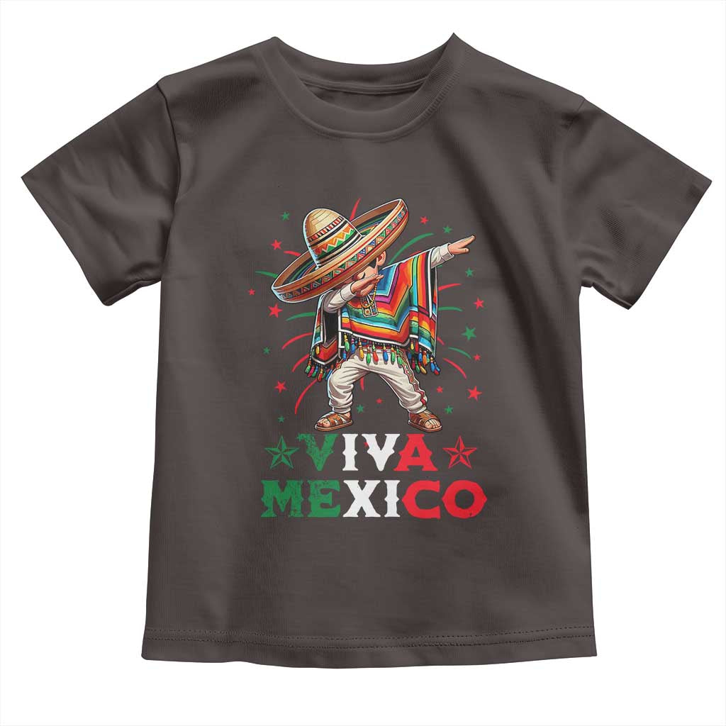 Mexican Boy Dabbing Toddler T Shirt Poncho Cinco de Mayo Flag Viva Mexico