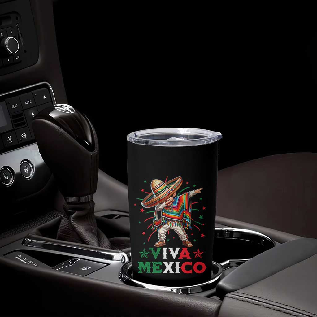 Mexican Boy Dabbing Tumbler Cup Poncho Cinco de Mayo Flag Viva Mexico