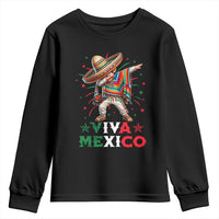 Mexican Boy Dabbing Youth Sweatshirt Poncho Cinco de Mayo Flag Viva Mexico
