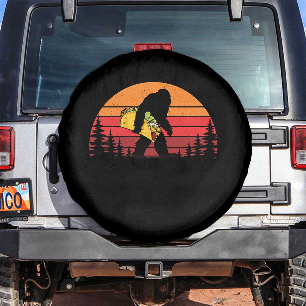 Retro Bigfoot Taco Spare Tire Cover Funny Cinco de Mayo Sasquatch Lovers