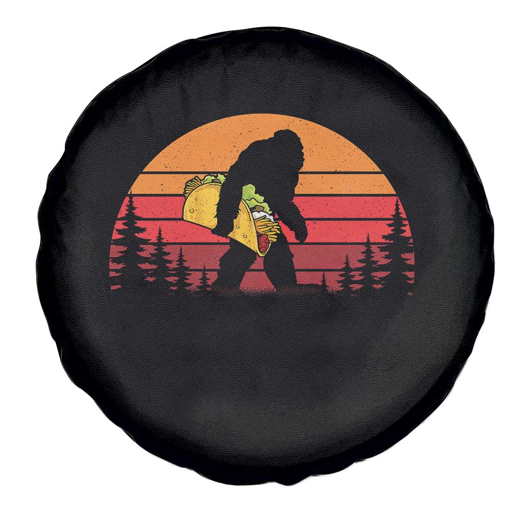 Retro Bigfoot Taco Spare Tire Cover Funny Cinco de Mayo Sasquatch Lovers