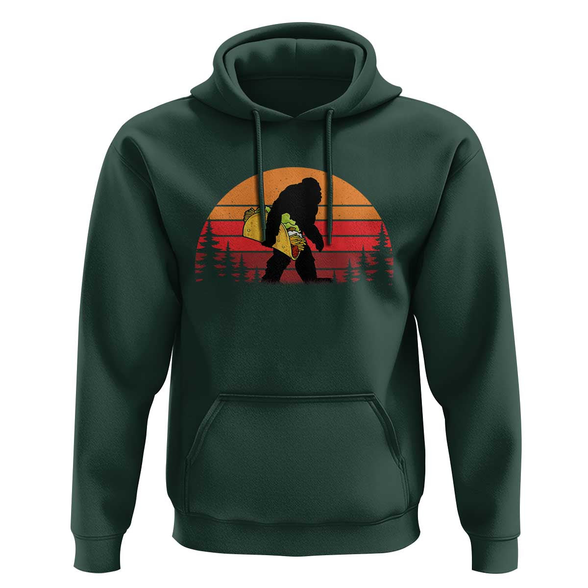 Retro Bigfoot Taco Hoodie Funny Cinco de Mayo Sasquatch Lovers