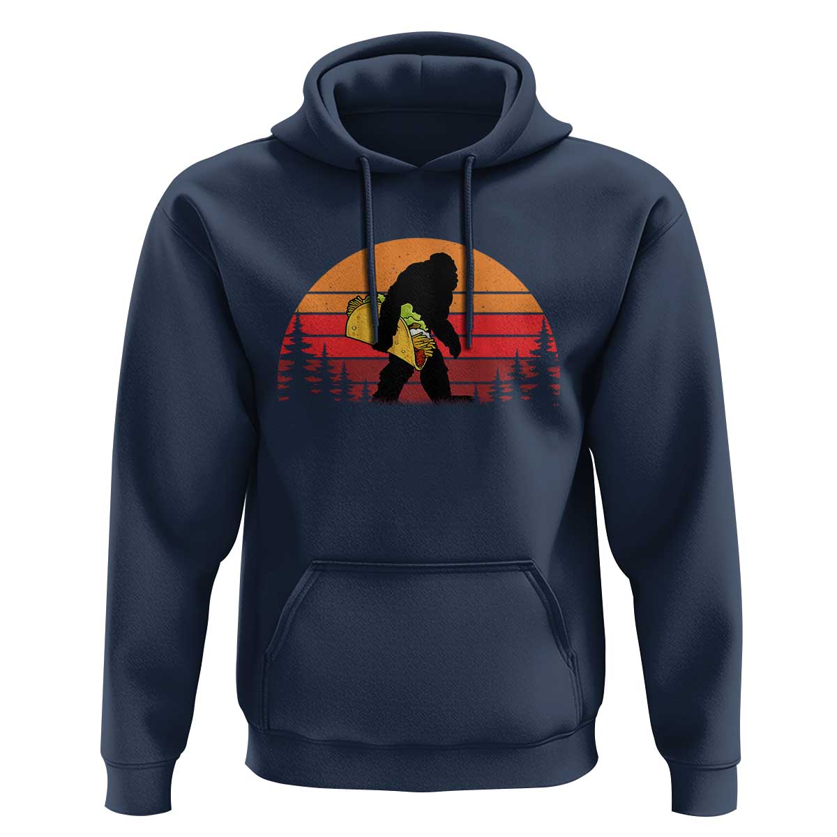 Retro Bigfoot Taco Hoodie Funny Cinco de Mayo Sasquatch Lovers