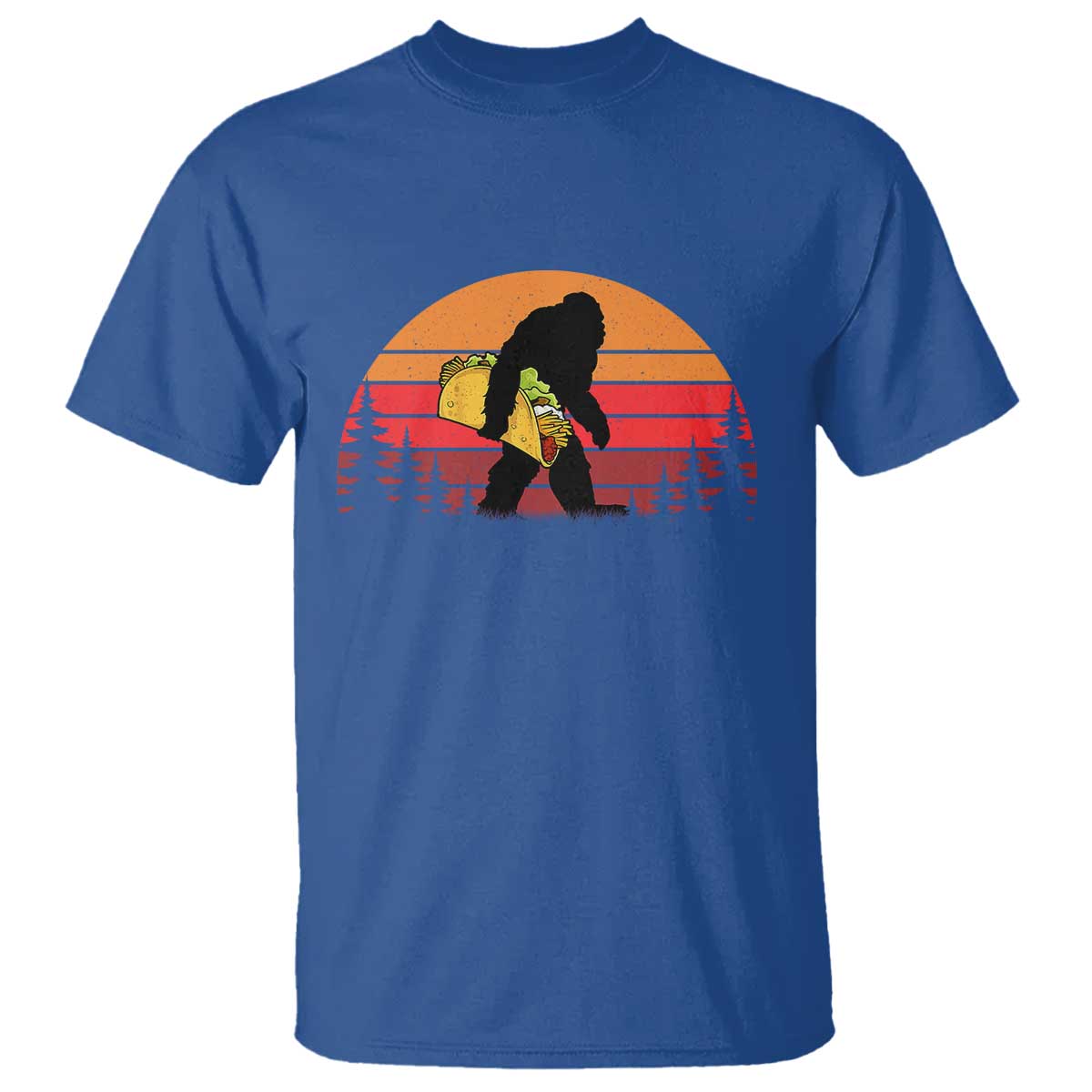 Retro Bigfoot Taco T Shirt Funny Cinco de Mayo Sasquatch Lovers