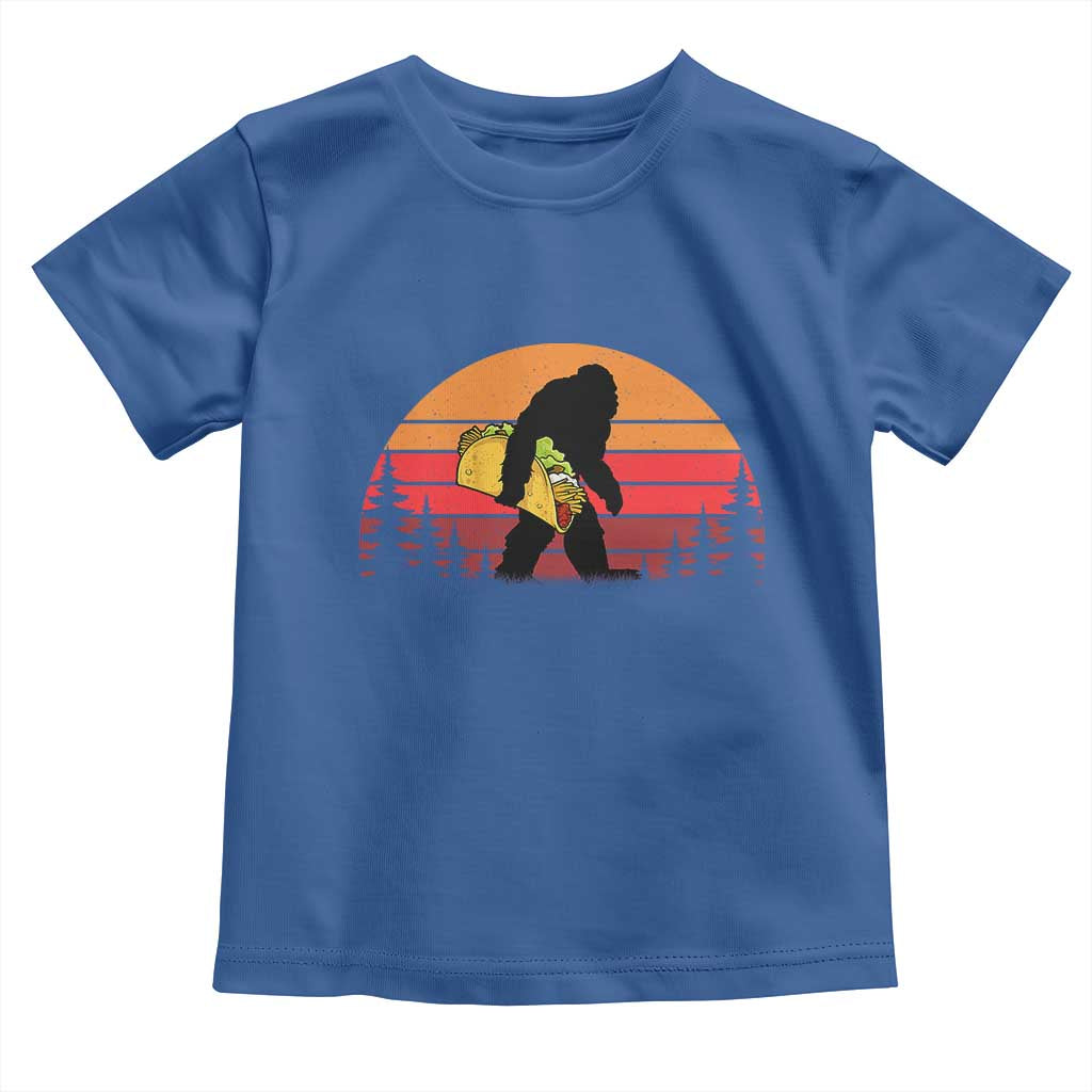Retro Bigfoot Taco Toddler T Shirt Funny Cinco de Mayo Sasquatch Lovers