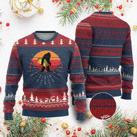 Retro Bigfoot Taco Knitted Sweatshirt Funny Cinco de Mayo Sasquatch Lovers - Wonder Print Shop