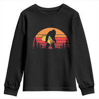 Retro Bigfoot Taco Youth Sweatshirt Funny Cinco de Mayo Sasquatch Lovers