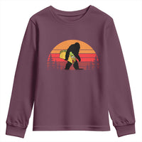 Retro Bigfoot Taco Youth Sweatshirt Funny Cinco de Mayo Sasquatch Lovers