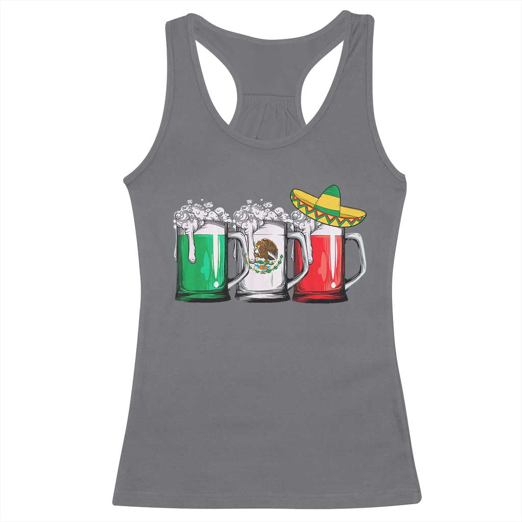 Funny Mexican Racerback Tank Top Mexico Beer Mexican Flag Sombrero Hat