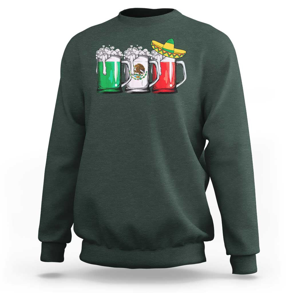Funny Mexican Sweatshirt Mexico Beer Mexican Flag Sombrero Hat