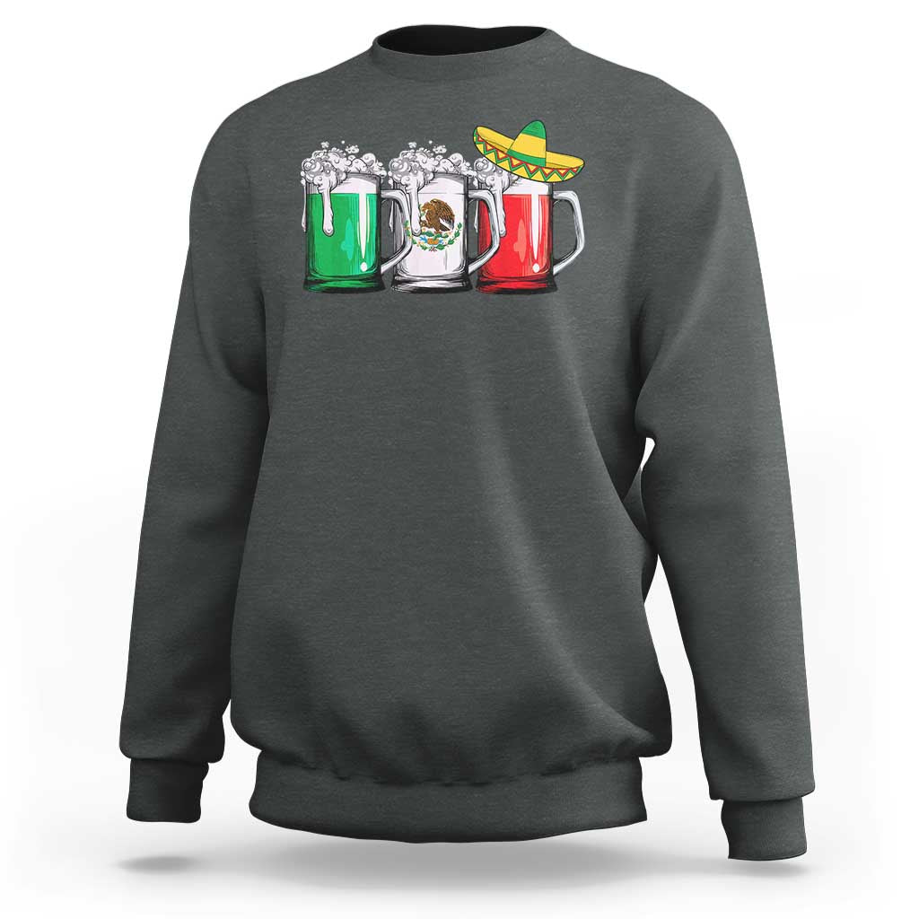 Funny Mexican Sweatshirt Mexico Beer Mexican Flag Sombrero Hat