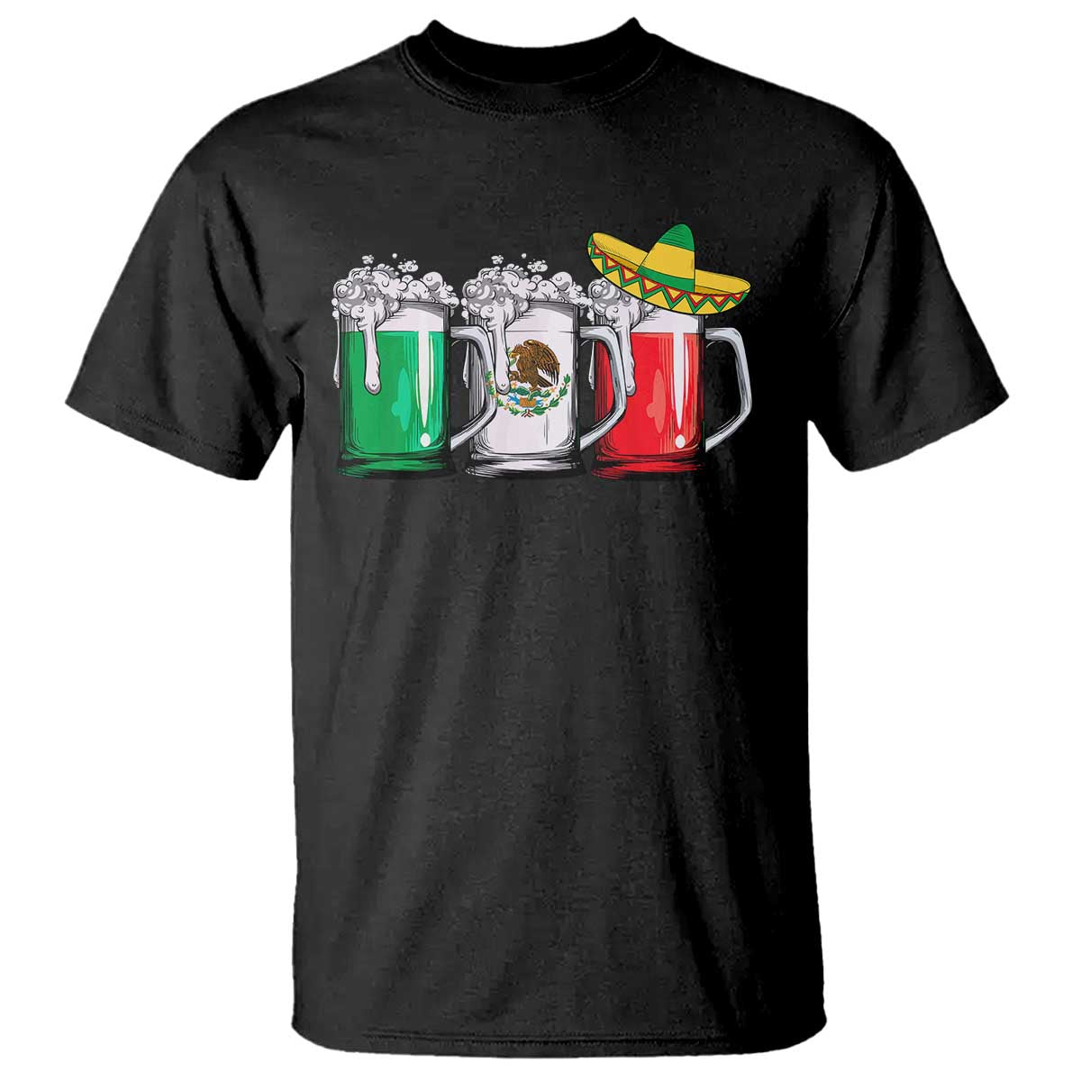 Funny Mexican T Shirt Mexico Beer Mexican Flag Sombrero Hat