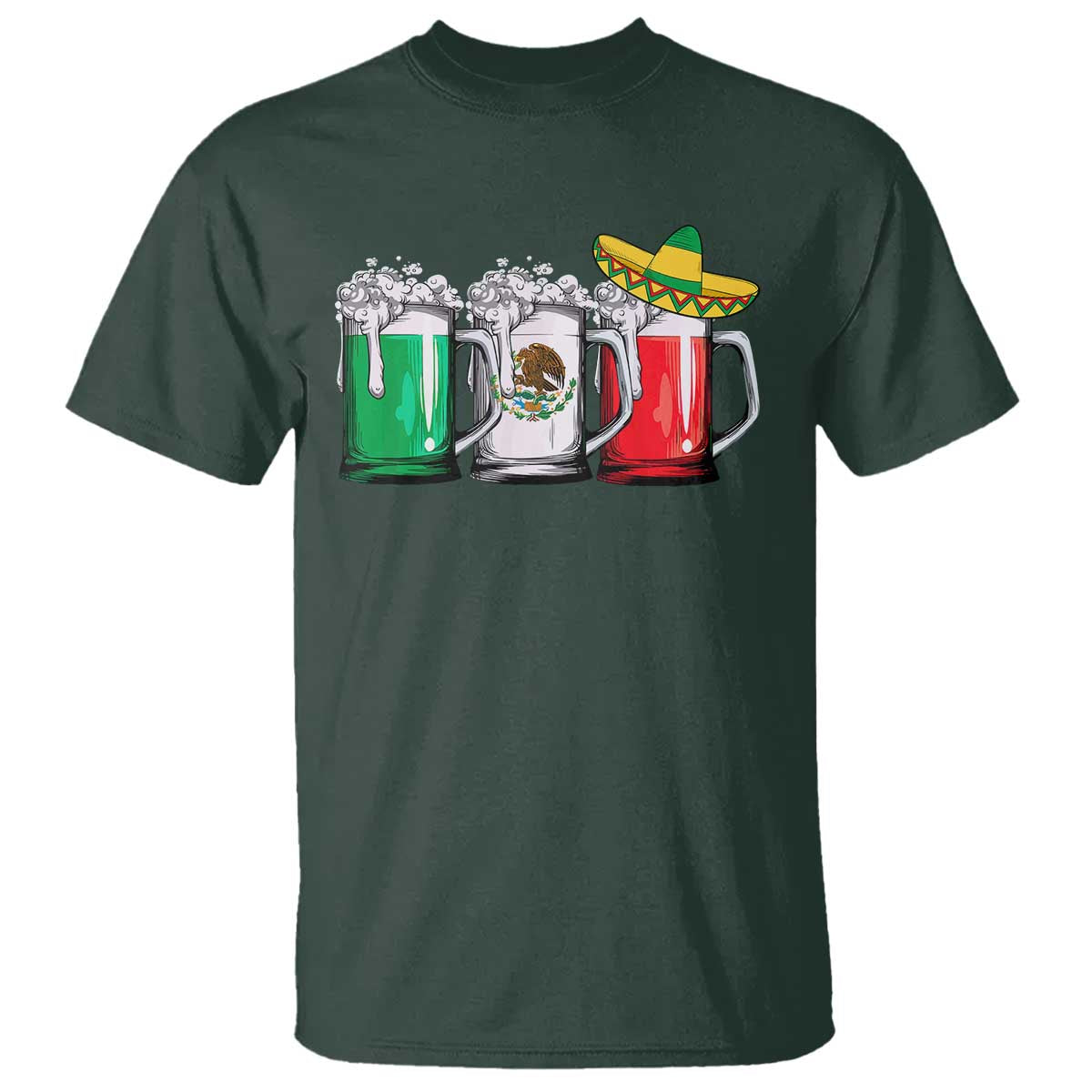 Funny Mexican T Shirt Mexico Beer Mexican Flag Sombrero Hat