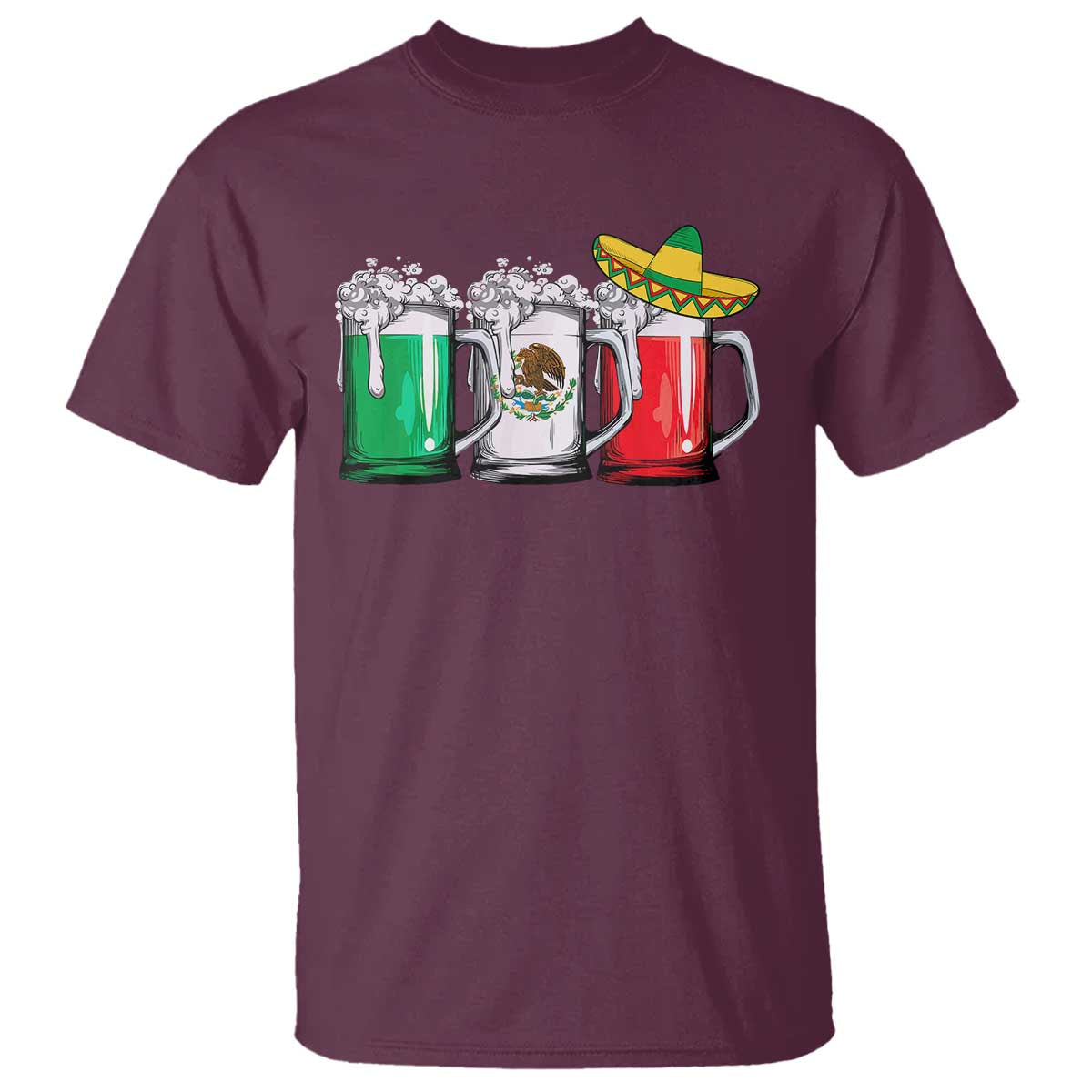 Funny Mexican T Shirt Mexico Beer Mexican Flag Sombrero Hat