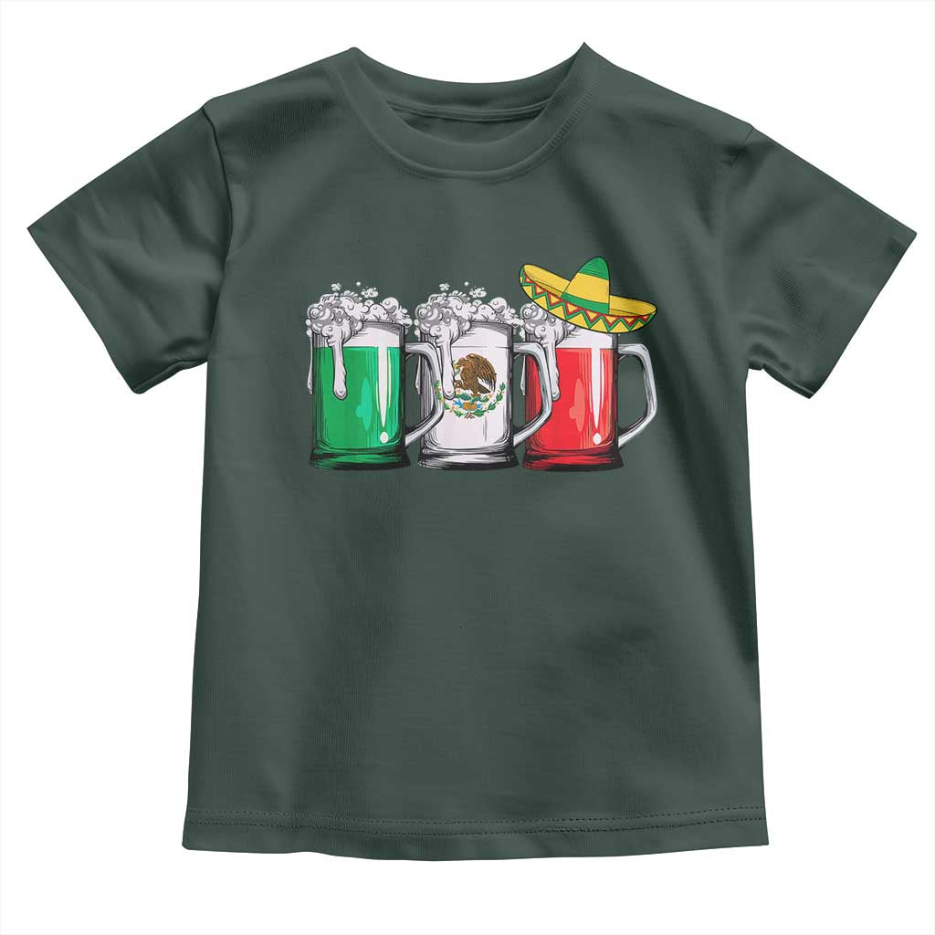 Funny Mexican Toddler T Shirt Mexico Beer Mexican Flag Sombrero Hat