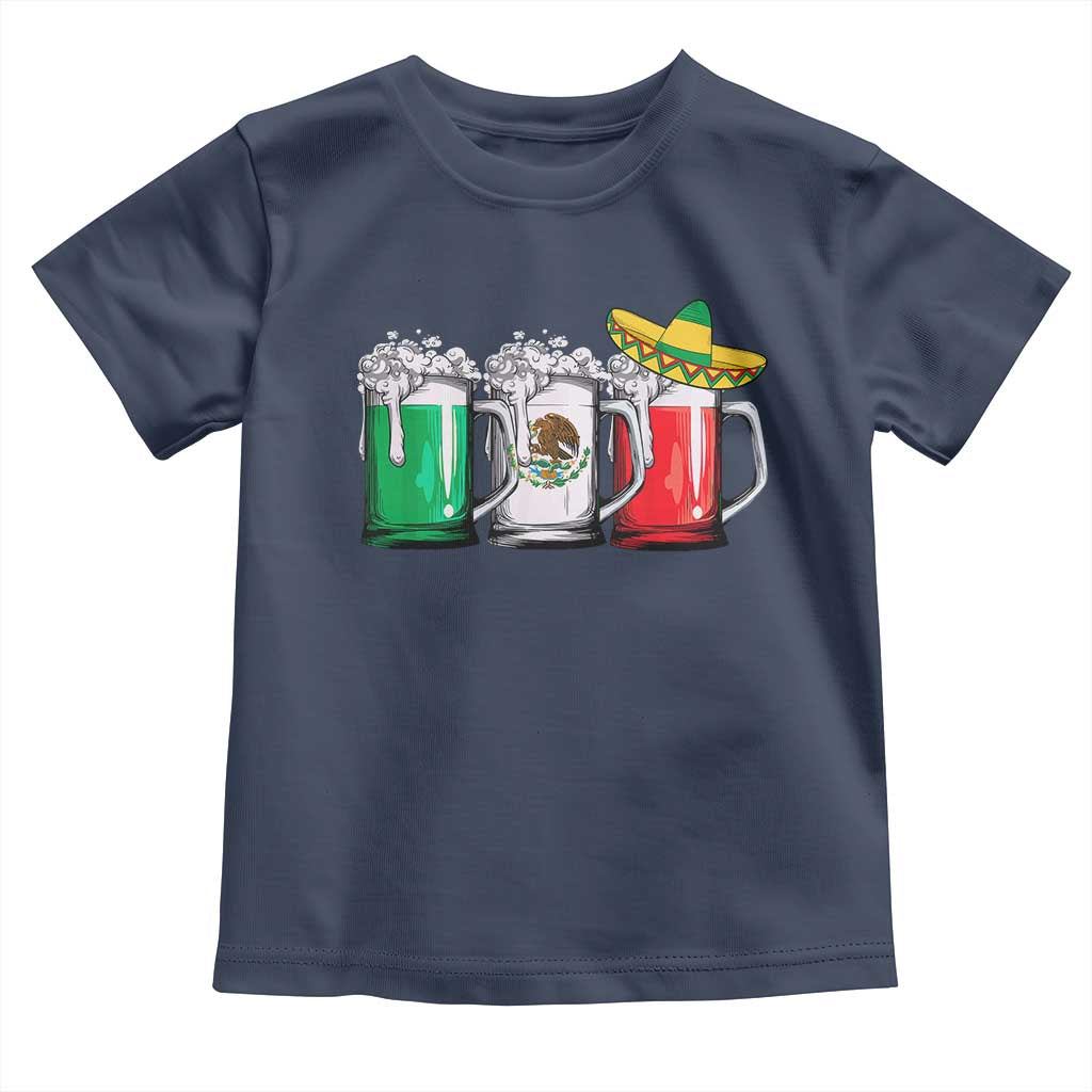 Funny Mexican Toddler T Shirt Mexico Beer Mexican Flag Sombrero Hat