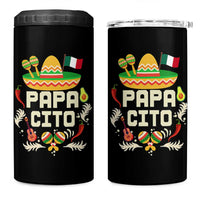 Mexican Dad 4 in 1 Can Cooler Tumbler Papa Cito Latino Fathers Day Gift Mexican Pride