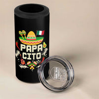 Mexican Dad 4 in 1 Can Cooler Tumbler Papa Cito Latino Fathers Day Gift Mexican Pride