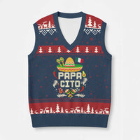 Mexican Dad V-Neck Knit Sweater Vest Papa Cito Latino Fathers Day Gift Mexican Pride