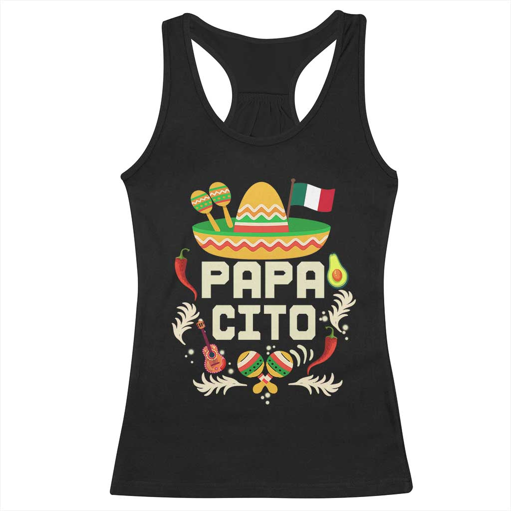 Mexican Dad Racerback Tank Top Papa Cito Latino Fathers Day Gift Mexican Pride
