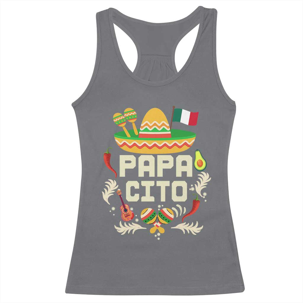 Mexican Dad Racerback Tank Top Papa Cito Latino Fathers Day Gift Mexican Pride