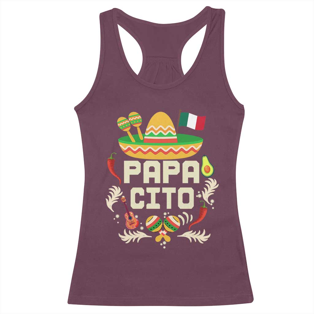 Mexican Dad Racerback Tank Top Papa Cito Latino Fathers Day Gift Mexican Pride