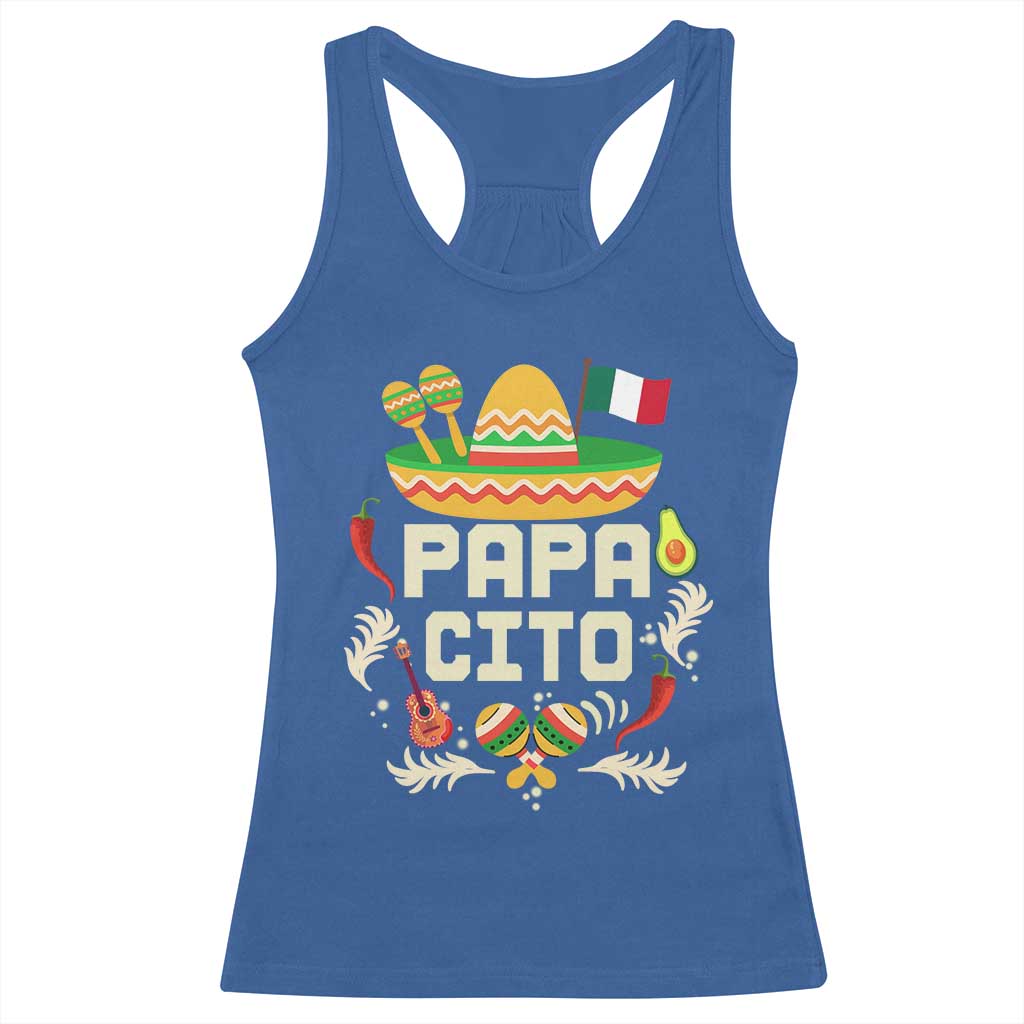 Mexican Dad Racerback Tank Top Papa Cito Latino Fathers Day Gift Mexican Pride