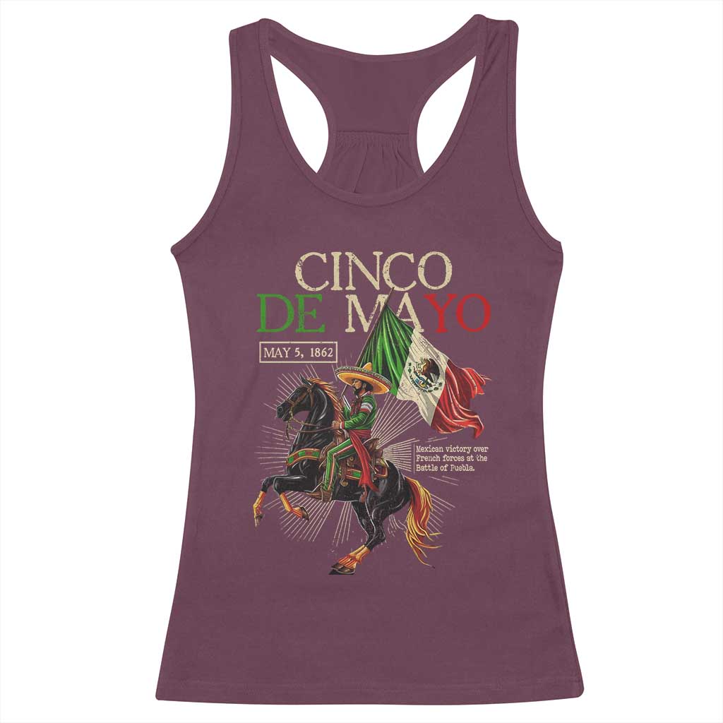 Battle of Puebla Cinco De Mayo Racerback Tank Top May 5 1862 Mexican History