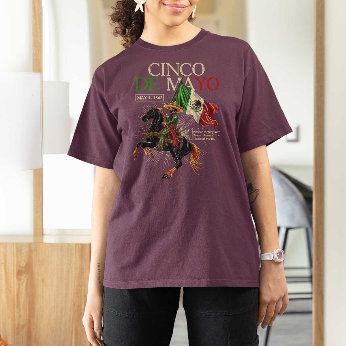 Battle of Puebla Cinco De Mayo T Shirt For Women May 5 1862 Mexican History