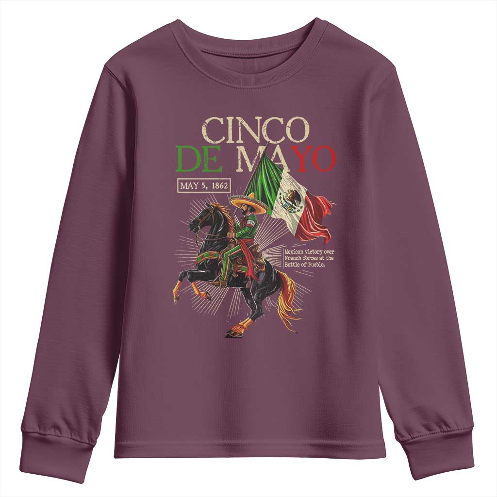 Battle of Puebla Cinco De Mayo Youth Sweatshirt May 5 1862 Mexican History
