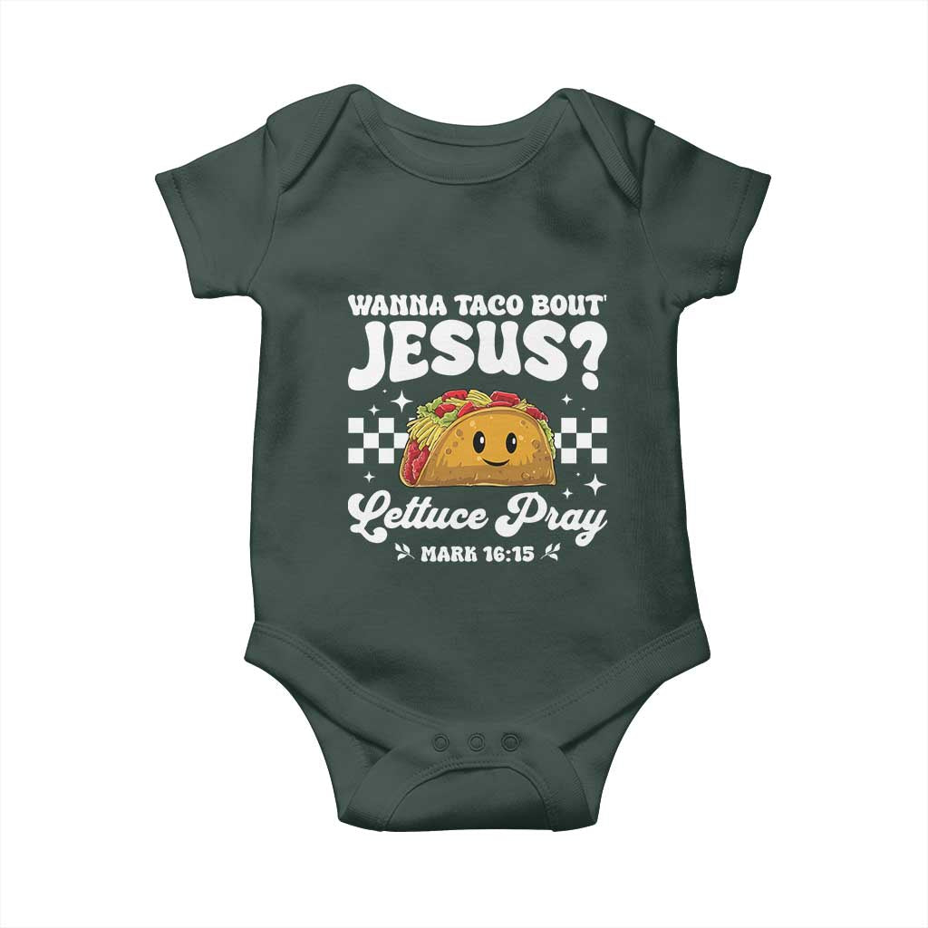 Wanna Taco Bout Jesus Cinco de Mayo Baby Onesie Funny Religious Christian