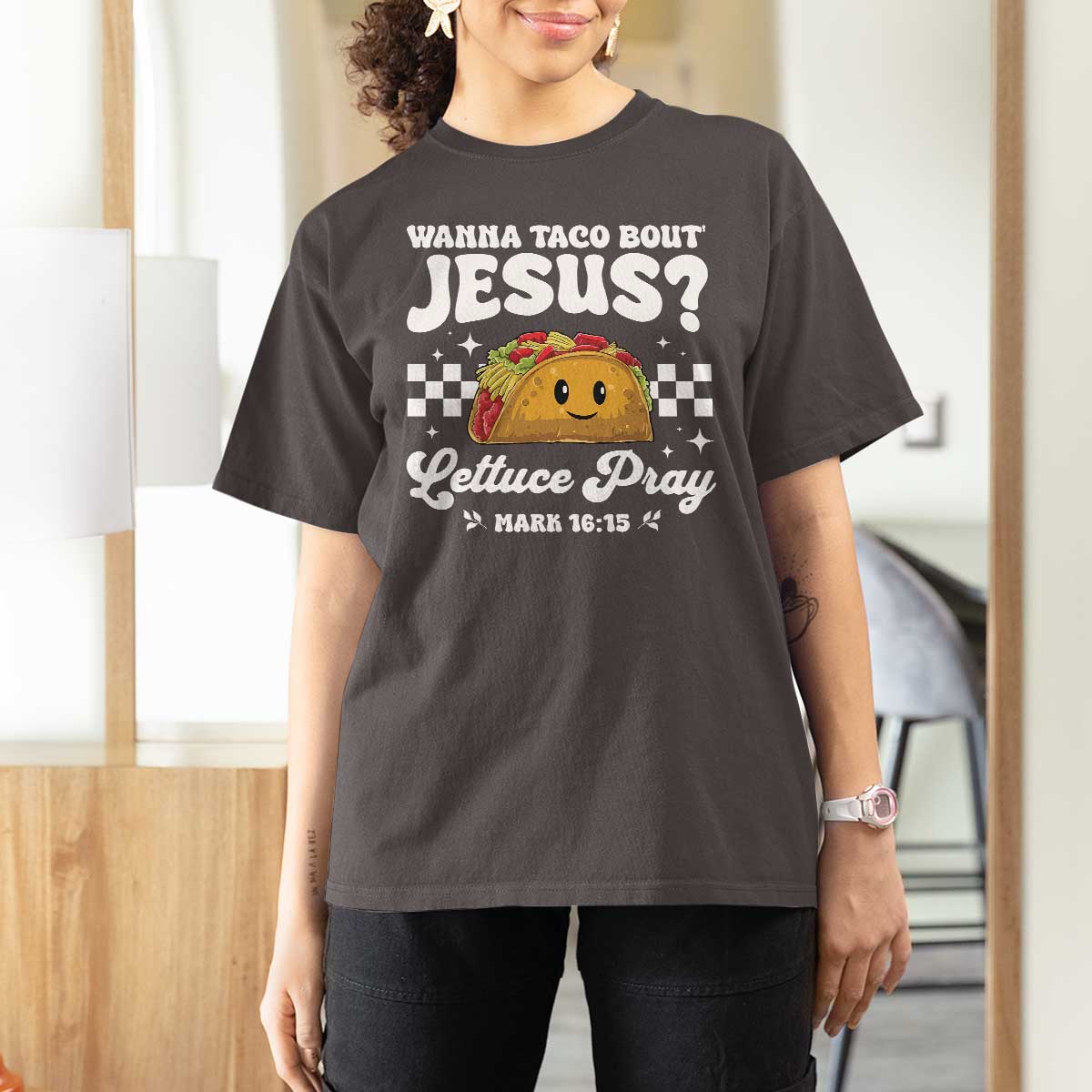 Wanna Taco Bout Jesus Cinco de Mayo T Shirt For Women Funny Religious Christian