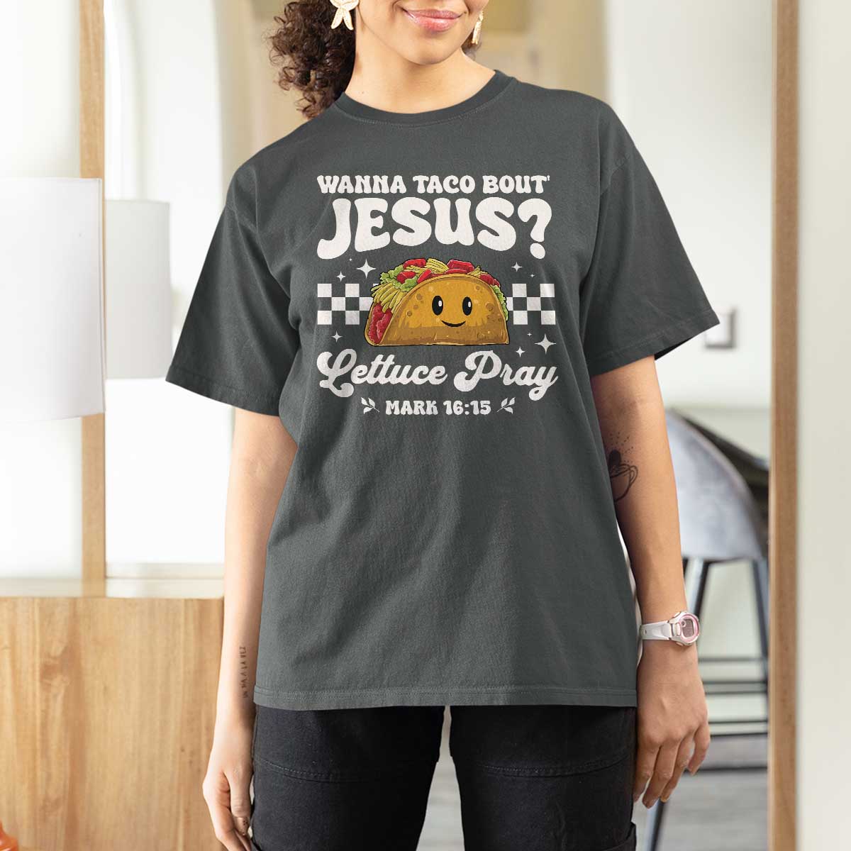 Wanna Taco Bout Jesus Cinco de Mayo T Shirt For Women Funny Religious Christian