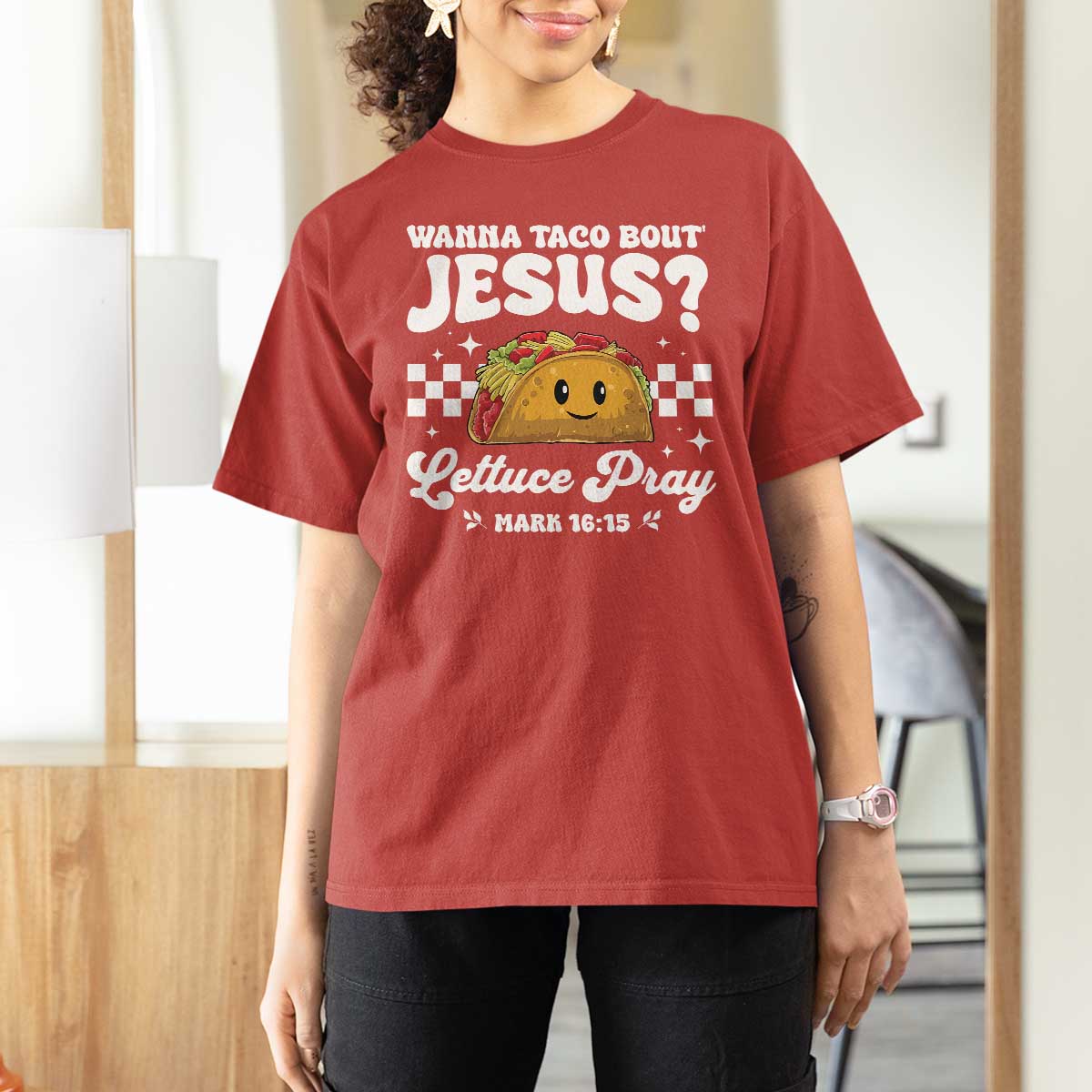 Wanna Taco Bout Jesus Cinco de Mayo T Shirt For Women Funny Religious Christian