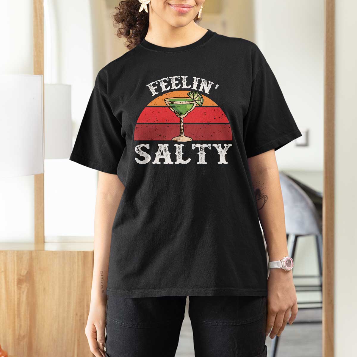 Margarita T Shirt For Women Cinco De Mayo Feeling Salty Funny Mexican