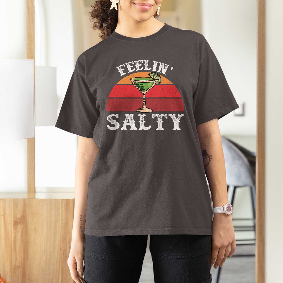 Margarita T Shirt For Women Cinco De Mayo Feeling Salty Funny Mexican